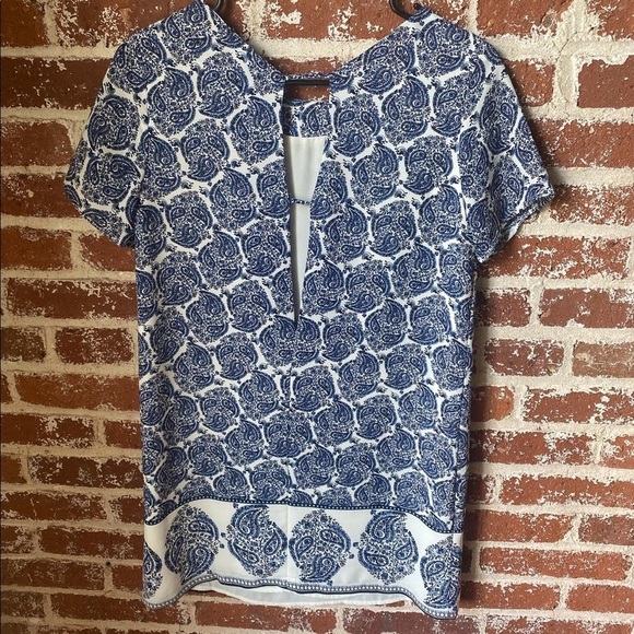 Lulus Blue & White Paisley Dress - Picture 2 of 3